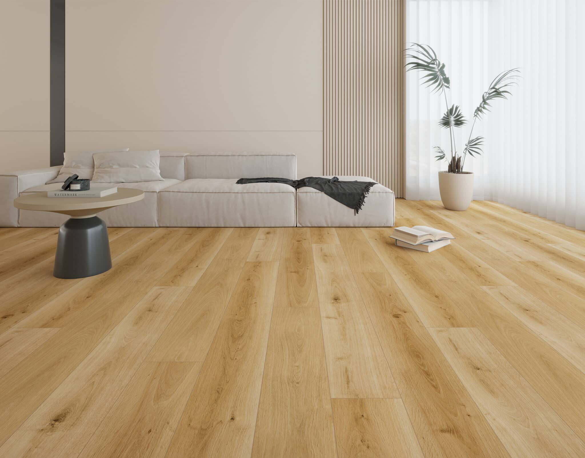 Elite eksklusiv lys natur LVT gulv med korkbagside