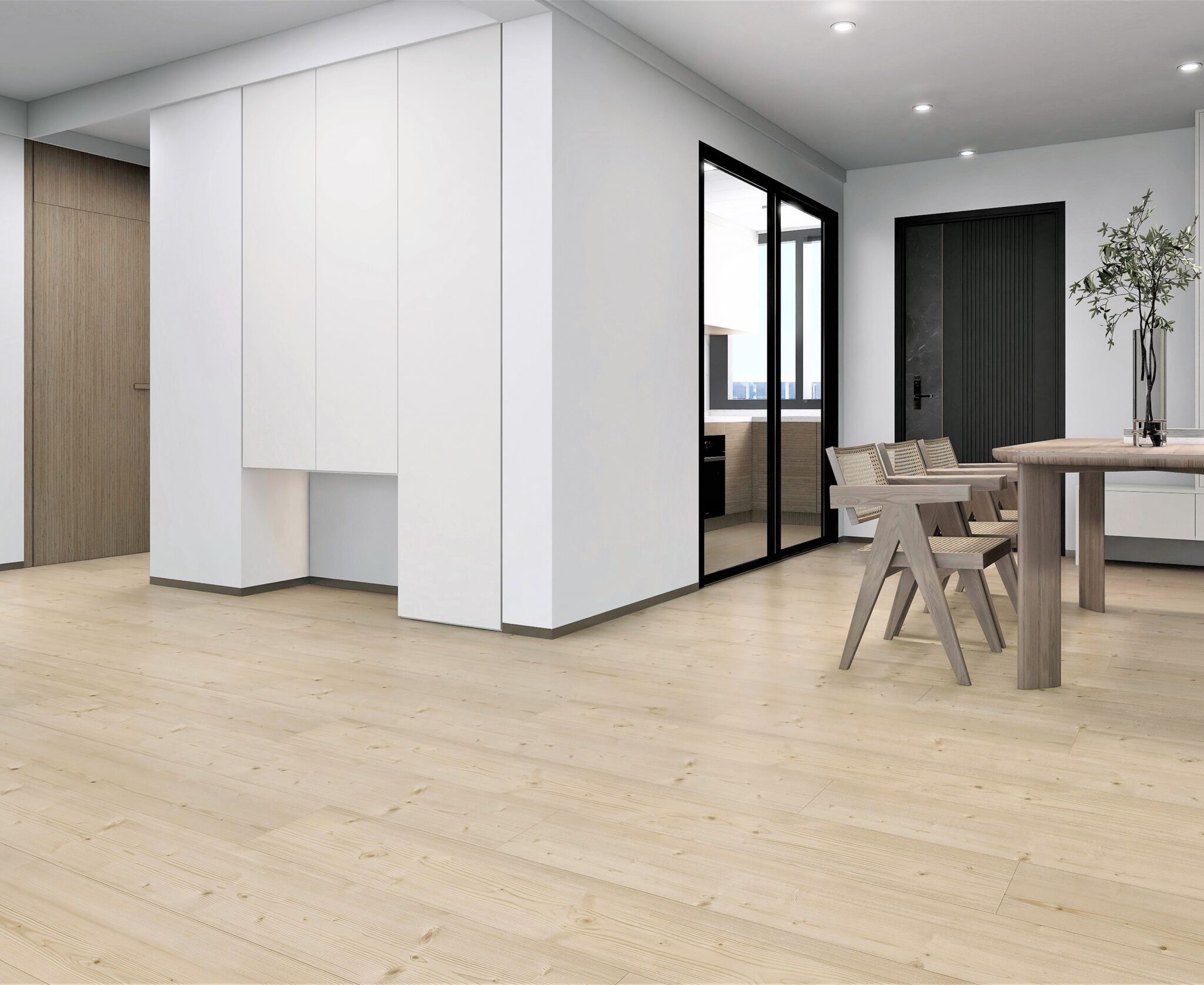 Elite large fyr LVT gulv med korkbagside