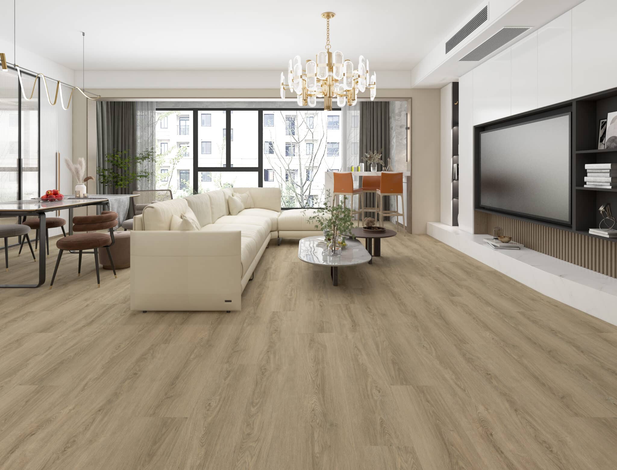 Elite planke havana eg LVT gulv med korkbagside